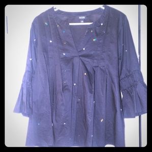 A.N.A A New Approach Black Blouse